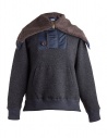 Kolor charcoal wool jacket with hood buy online 18WBM-T01232 B-CHARCOAL