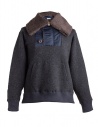 Kolor charcoal wool jacket with hood shop online mens jackets