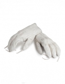 Guanti online: Guanti in pelle di canguro con nappine Carol Christian Poell grigio chiaro