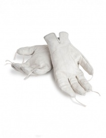 Carol Christian Poell light grey kangaroo leather gloves with tassels price
