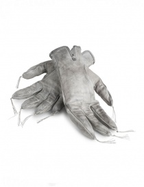 Carol Christian Poell kangaroo grey leather gloves with tassels price