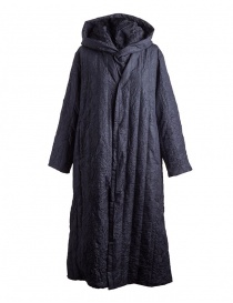 Cappotto Plantation lungo stropicciato blu online