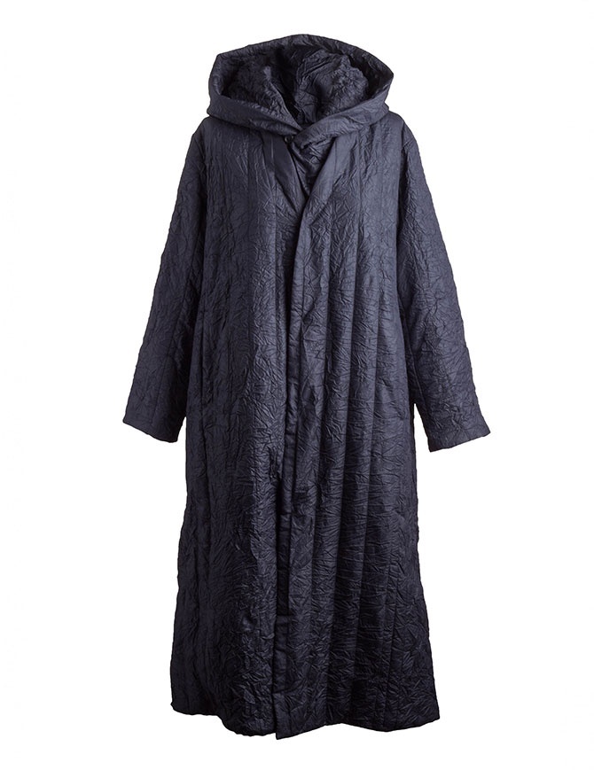 Cappotto Plantation lungo stropicciato blu PL88FA719-13 NAVY cappotti donna online shopping