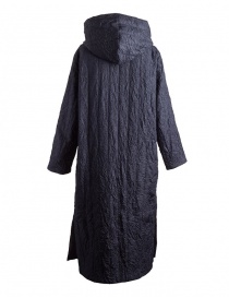 Cappotto Plantation lungo stropicciato blu
