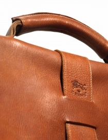 Light brown leather Il Bisonte briefcase bags buy online