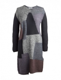 Fuga Fuga Faha black gray brown wool dress online