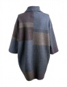 M.&Kyoko egg-shaped brown beige blue striped coat shop online womens coats