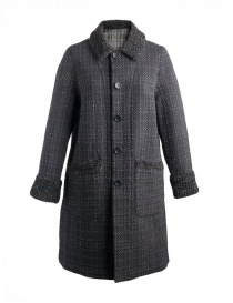 M.&Kyoko Kaha reversible coat black/colored checks KAHA752W-81 BLACK COAT order online