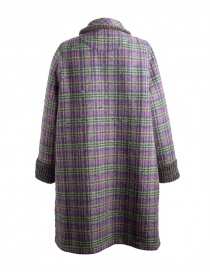 M.&Kyoko Kaha reversible blue coat with colored checks womens coats price