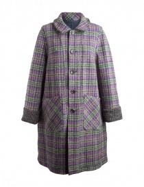 M.&Kyoko Kaha reversible blue coat with colored checks womens coats buy online