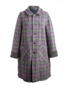 M.&Kyoko Kaha reversible blue coat with colored checks KAHA752W D-BLUE COAT buy online