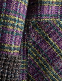 Cappotto M. Kyoko Kaha reversibile blu a quadri colorati