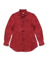 Kapital red linen shirt with ruffles buy online K1809LS036 RED