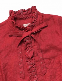 Kapital red linen shirt with ruffles womens shirts buy online