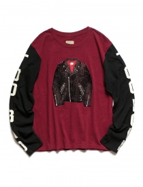 Kapital burgundy and black long sleeved T-shirt online