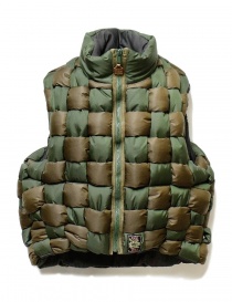 Kapital military green sleeveless bomber price online