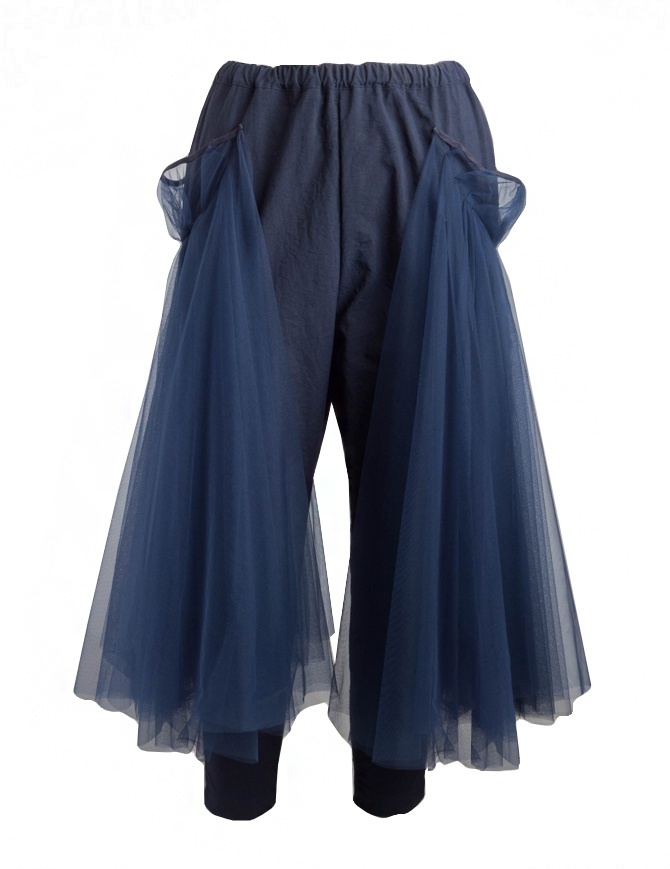 Miyao trousers with tulle MP-P-04 NAVY X NAVY womens trousers online shopping