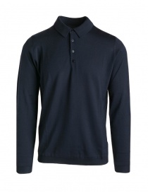 Ex men s polo shirts usa t shirt online: Goes Botanical blue long sleeve polo shirt