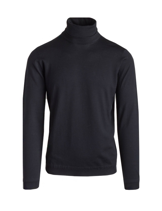 Goes Botanical black turtleneck sweater 104 NERO men s knitwear online shopping
