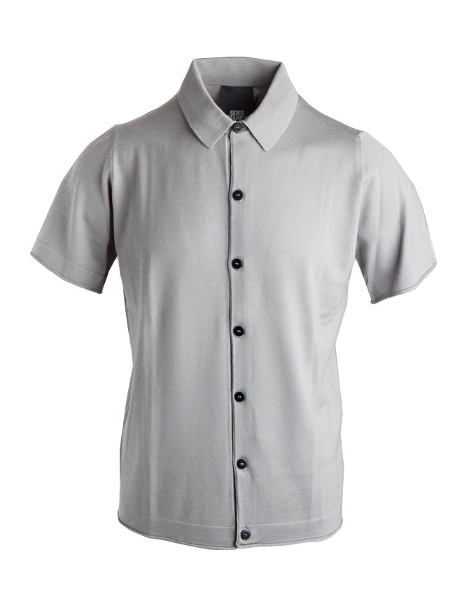 Goes Botanical grey polo shirt with buttons 106 449 GRIGIO mens t shirts online shopping