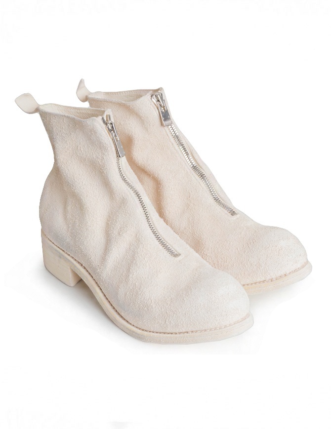 Guidi PL1 white horse reverse leather ankle boots PL1 HORSE REVERSE LINED CO00T