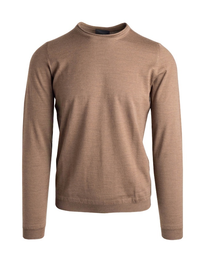 Goes Botanical brown crew-neck sweater 101 1009-MARRONE men s knitwear online shopping