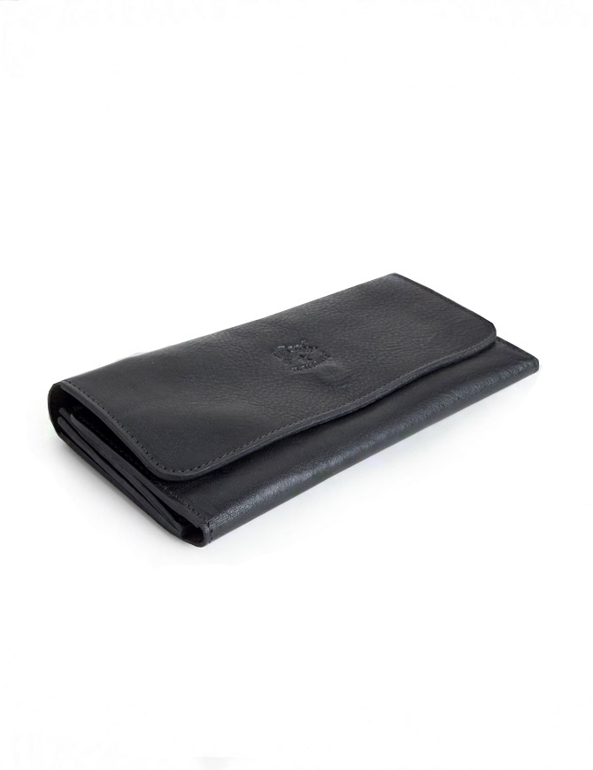 Il Bisonte Long Black Leather Wallet C0775-P-153-NERO