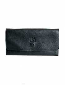 Il Bisonte Long Black Leather Wallet buy online