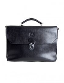 Il Bisonte black work briefcase online