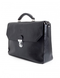 Il Bisonte black work briefcase buy online
