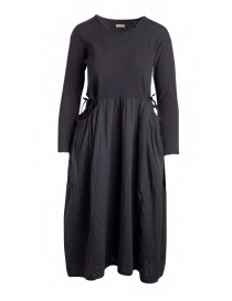 Kapital long-sleeved black long dress EK-463 BLK