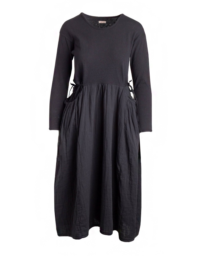 Kapital long-sleeved black long dress EK-463 BLK womens dresses online shopping