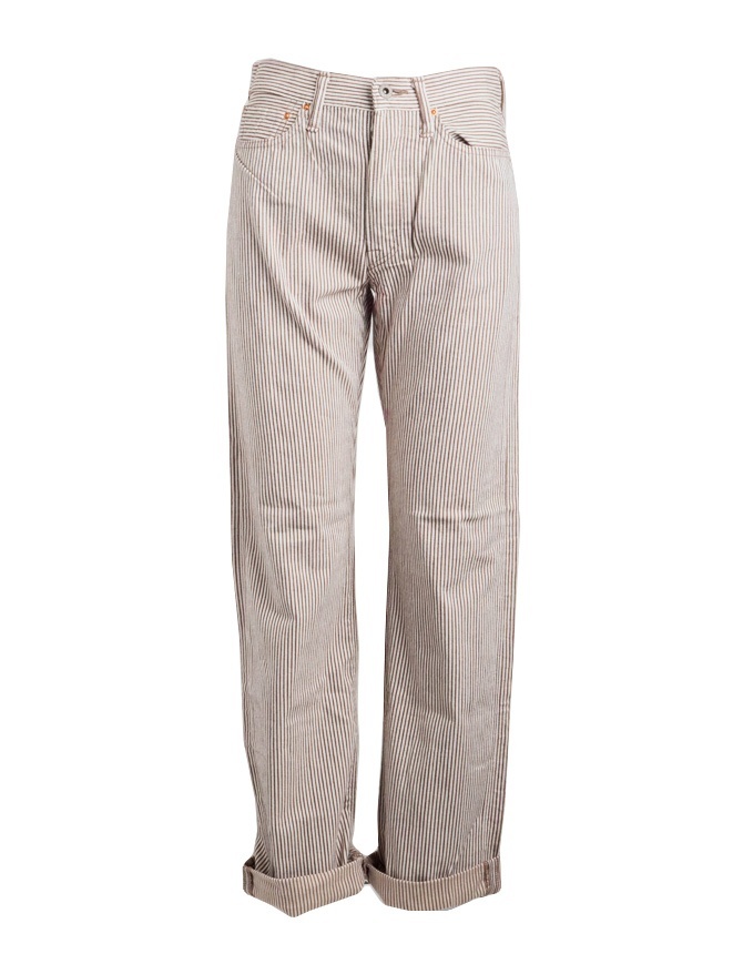 Kapital brown striped trousers K81LP102 KAPITAL mens trousers online shopping