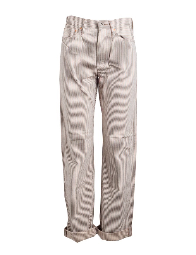 Pantalone Kapital a righe marroni K81LP102 KAPITAL pantaloni uomo online shopping