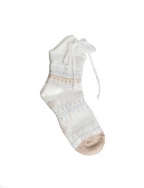Kapital white socks with laces K1504XG342 WHITE
