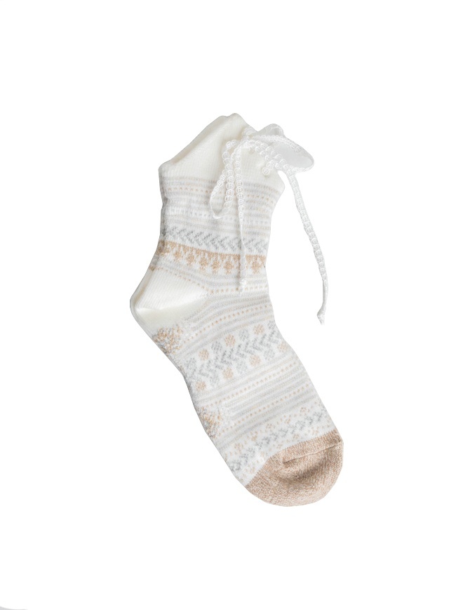 Kapital white socks with laces K1504XG342 WHITE socks online shopping