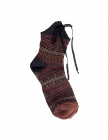 Kapital brown socks with laces K1504XG342 BLK