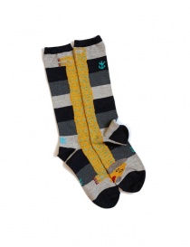 Kapital black socks with yellow dachshund dog K1711XG614 BLACK SOCKS