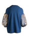 Maglia Kapital blu con maniche a sbuffo in tulleshop online maglieria donna