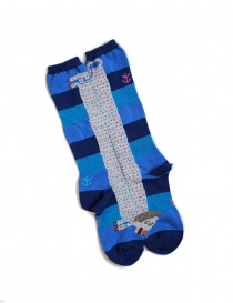 Kapital socks with dachshund dog drawing K1711XG614 NAVY SOCKS order online