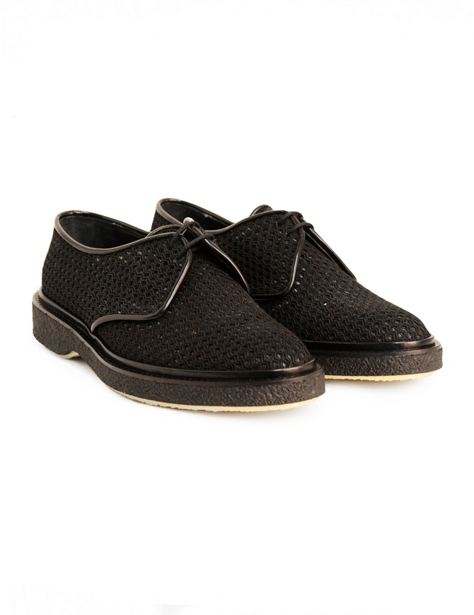 Adieu Type 1 shoe in black perforated fabric TYPE-1-RESILLA-POLIDO-BLK mens shoes online shopping
