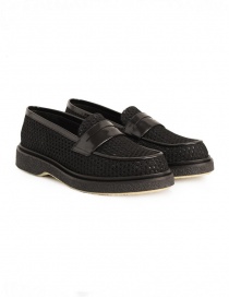Adieu Type 5 loafer in black perforated fabric TYPE-5-RESILLA-POLIDO-BLK order online
