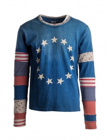 T-shirt Kapital USA a stelle e strisce manica lunga K1502LC153 RED