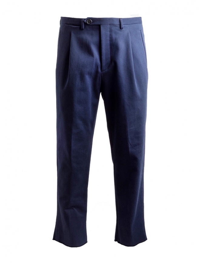 Pantaloni chino Golden Goose blu navy G34MP515.A1 NAVY WASHED pantaloni uomo online shopping