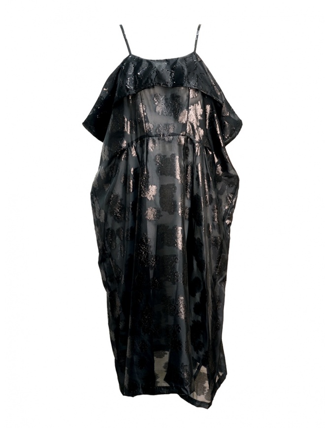 Miyao transparent black dress with shoulder straps MQ-O-05 BLACK womens dresses online shopping