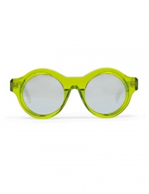 Occhiali da sole Kuboraum A1 in acetato verde A1 44-21 GR silver