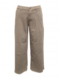 Womens trousers online: AvantgarDenim beige palazzo trousers