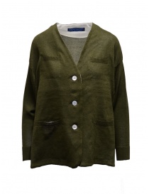 Cardigan Hiromi Tsuyoshi colore cachi RS19-007 KHAKI order online