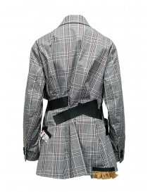 Kolor jacket with black stripes and white checkered pattern buy online