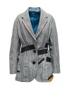Kolor jacket with black stripes and white checkered pattern buy online 19SCL-J01156 WHITE CHECK